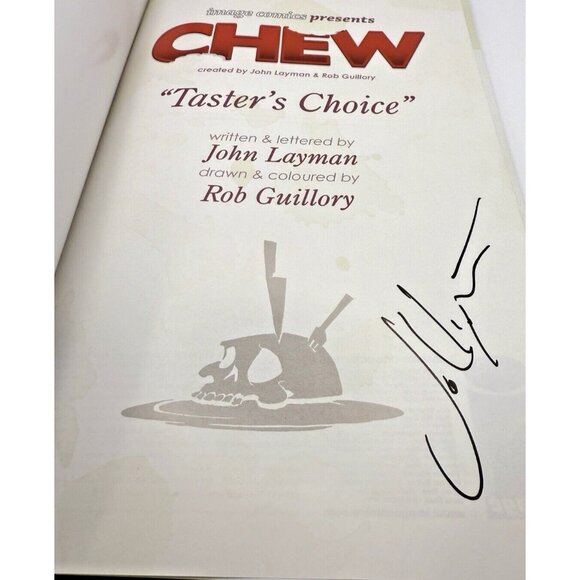 CHEW Vol. 1: Tasters Choice Signed By John Layman Image Comics Graphic Novel Pap - Picture 3 of 3